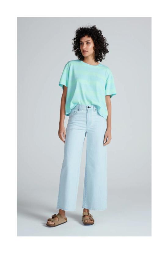  ASKK 뉴욕 데님 팬츠 Askk NY 크롭 아토믹 진 (블리치아웃 색상)