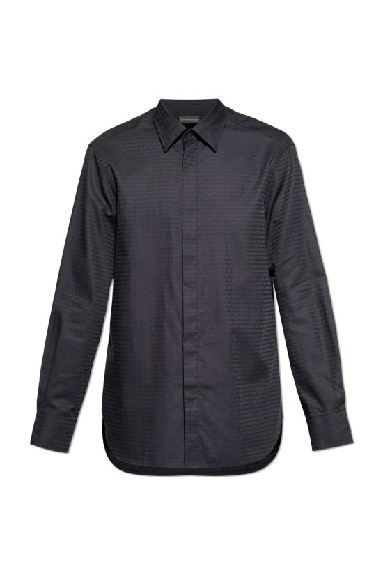  엠포리오 아르마니 긴팔 셔츠 모노그램  블랙