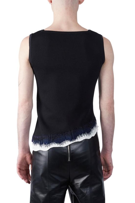  팡 뉴욕 민소매 티셔츠 팡 NYC 에로션 스퀘어넥 탱크탑 블랙 - FANG NYC