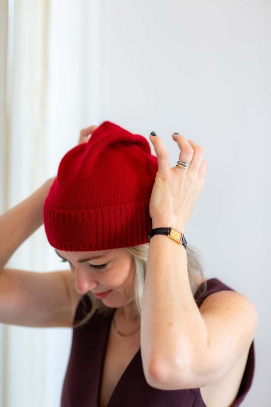  게스트 인 레지던스 모자 립 커프 캐시미어 비니