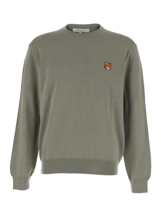  메종키츠네 스웨터 메종 키츠네 여우 패치 크루넥  (그린)
