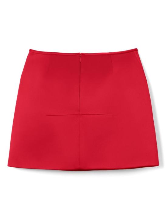  마크제이콥스 숏 스커트 마크 제이콥스 듀체스 새틴 스커트 레드 - MARC JACOBS