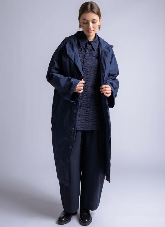  GREI. 패딩 그레이. 후드 노마드 리플 립스톱 파카 미드나잇 블루 - OTHER BRANDS