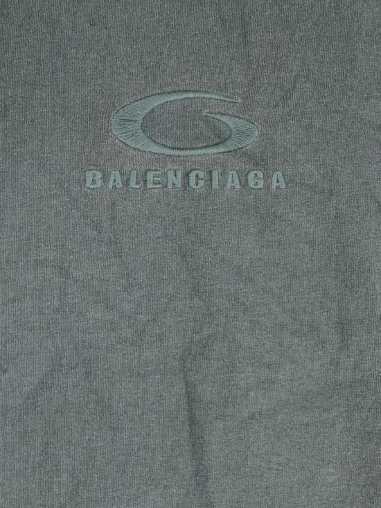  발렌시아가 반팔 티셔츠 루프 스포츠 티셔츠 그레이 - BALENCIAGA