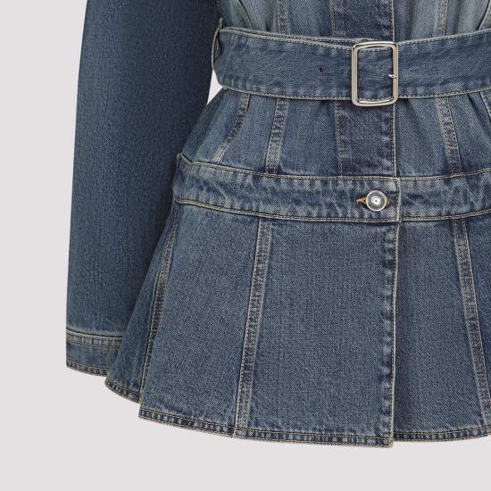  알라이아 자켓 Alaia Alaa 플레어 재킷 블루 빈티지 - ALAIA