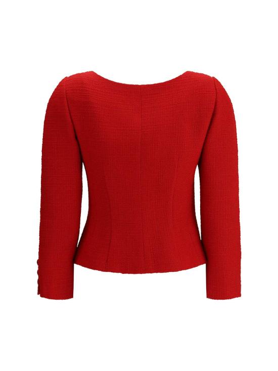  발렌티노 가라바니 자켓 발렌티노 플레인 울 트위드 숏 재킷 - VALENTINO GARAVANI