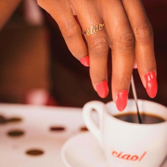  몬세라트 뉴욕 반지 The Ciao 링 18 K 골드 버메일