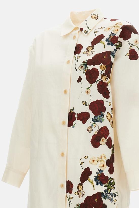  케이트 미디 원피스 Khaite Gloria 플로럴 드레스 화이트 - KHAITE