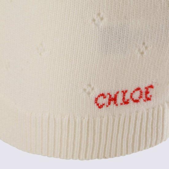  끌로에 숏 스커트 화이트 울 스커트 아이코닉 밀크 - CHLOE