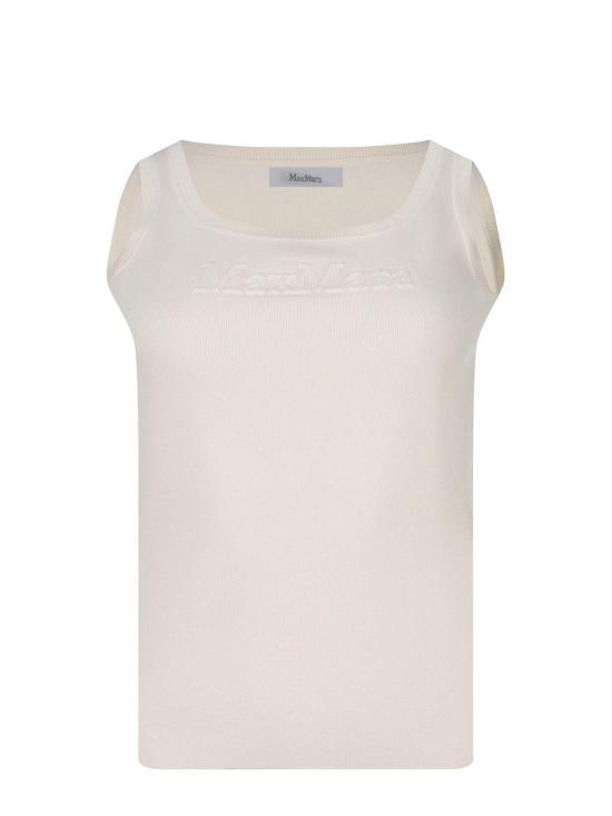  막스마라 민소매 티셔츠 막스 마라 펜톨라 슬리브리스 니트 탑 아이보리