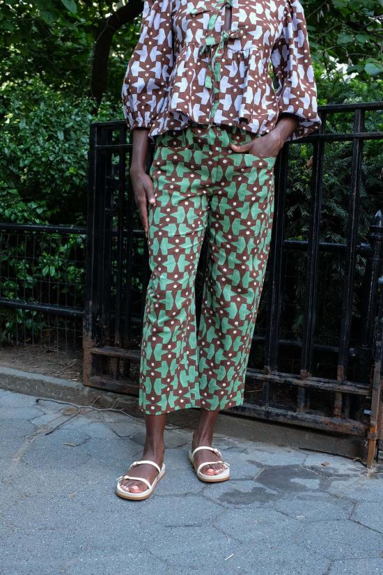  RUJUTA SHETH 스트레이트 팬츠 루주타 셰스 피비  팩맨 프린트 - OTHER BRANDS