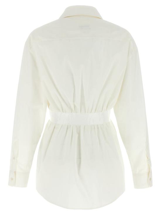  MM6 메종마르지엘라 탑 Mm6 메종 마르지엘라 테이핑 셔츠 화이트 - MM6 MAISON MARGIELA