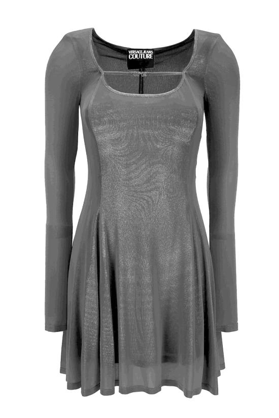  베르사체 미디 원피스 진 쿠튀르 드레스 (긴팔, 블랙)