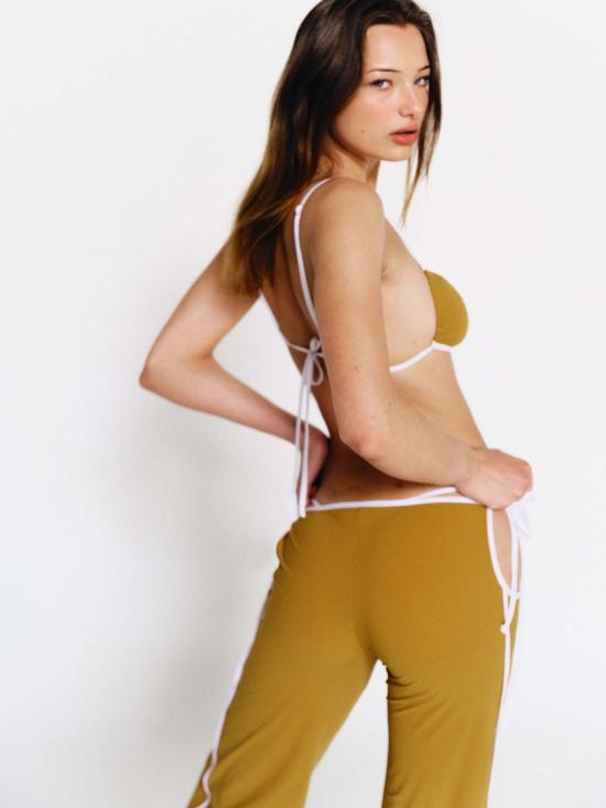  mai petit 비치용품 마이 쁘띠 오로라 팬츠 스윔 바텀 오커 - MAI PETIT