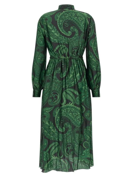  에트로 미디 원피스 플로럴 프린트 드레스 그린 - ETRO