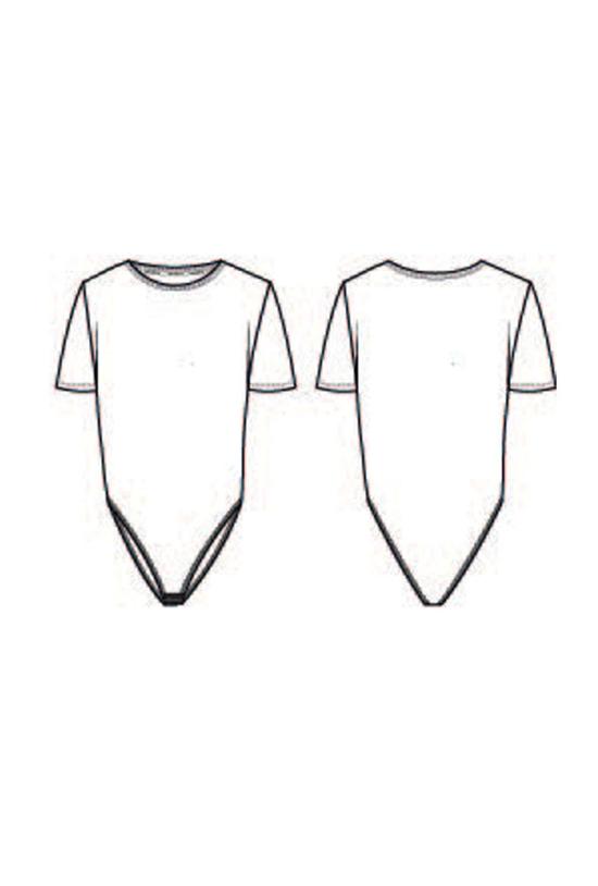  실크 런드리 바디수트 티셔츠 화이트