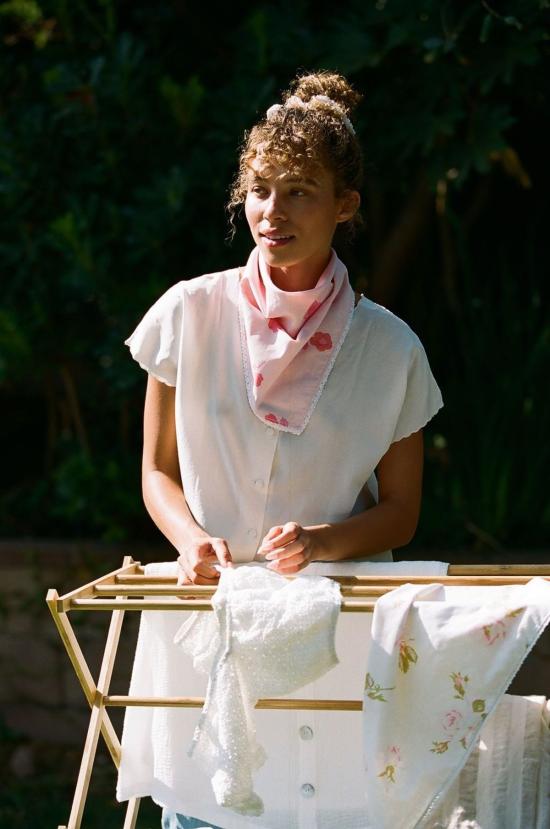  Merritt Charles 머플러/스카프 메릿 찰스 페이스 반다나, 페넬로페 반다나 핑크 - OTHER BRANDS