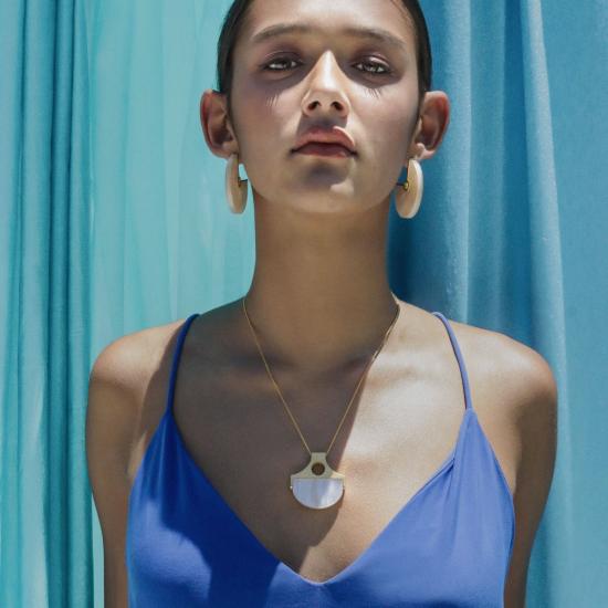  메탈렙시스 프로젝트 이어링 타원형 귀걸이 - METALEPSIS PROJECTS