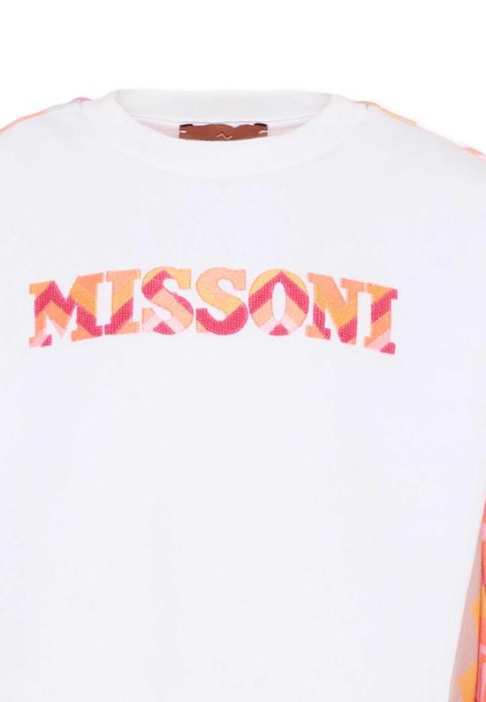  [키즈] 미소니 풀오버 미쏘니 키즈 스웨트셔츠 화이트 - MISSONI