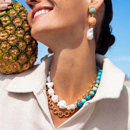  리지 포르투나토 이어링 만다리나 드롭  멀티 - LIZZIE FORTUNATO