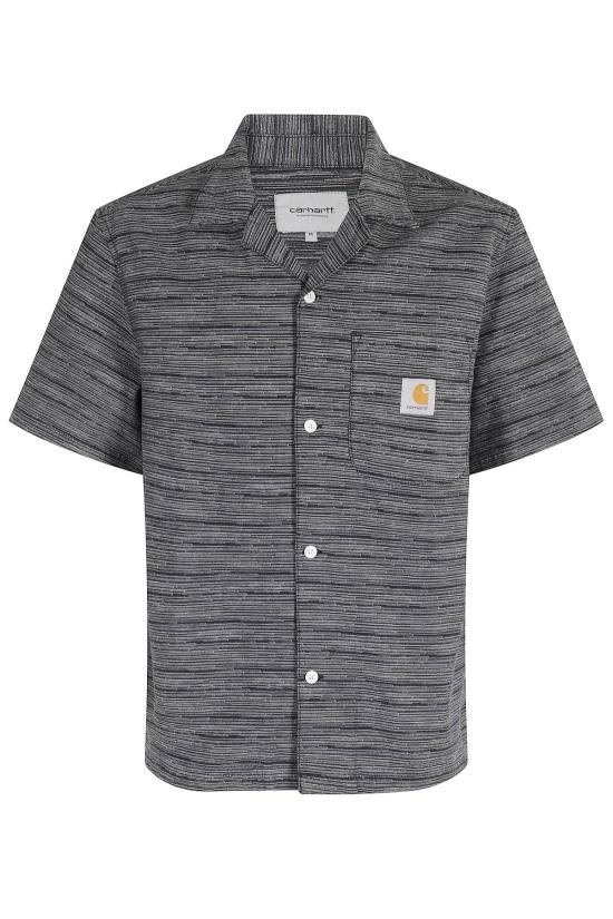  칼하트 반팔 셔츠 카하트 겔러 셔츠 블랙 린스드