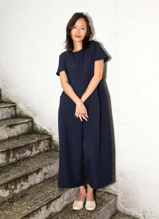  KAAREM 점프수트 Kaarem Dahlia Pleatstay 포켓 올인원