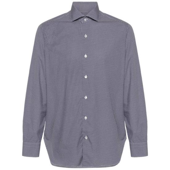  발바 긴팔 셔츠 바르바 나폴리  블루/화이트