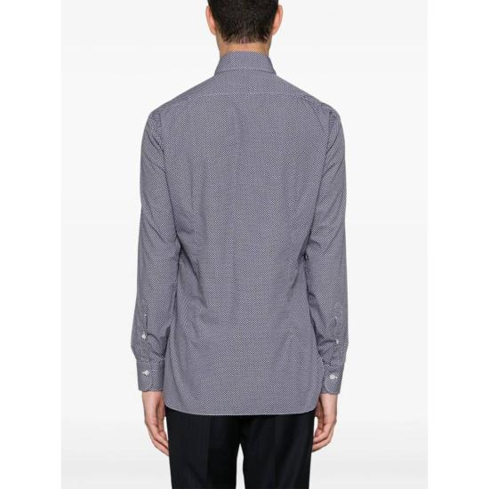  발바 긴팔 셔츠 바르바 나폴리  블루/화이트 - BARBA