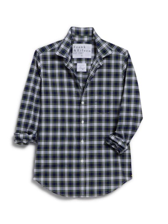 프랭크 앤 에일린 셔츠 프랭크 & 아일린 배리 맞춤형 버튼업 셔츠 옐로우 네이비 화이트 체크