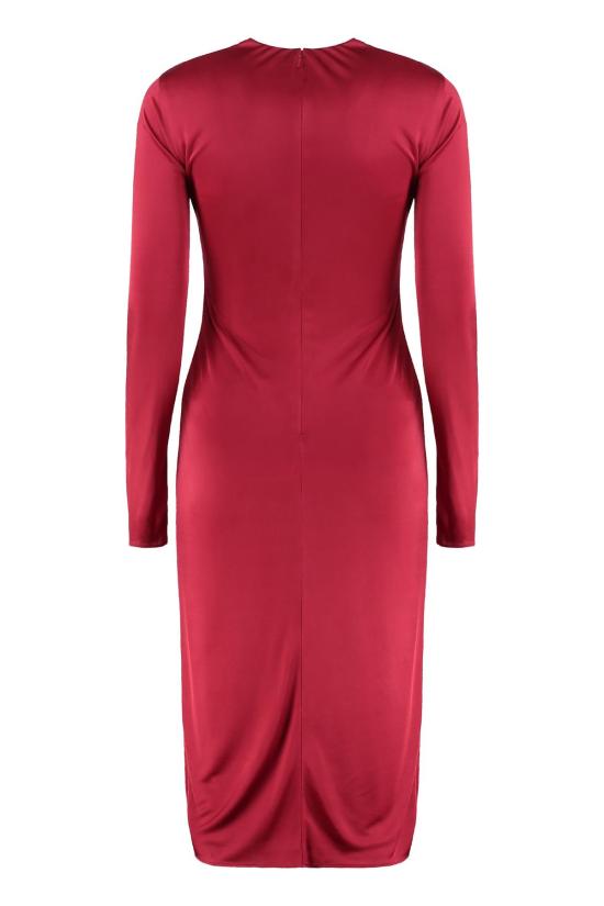  베르사체 미디 원피스 안전핀 드레스 레드 - VERSACE