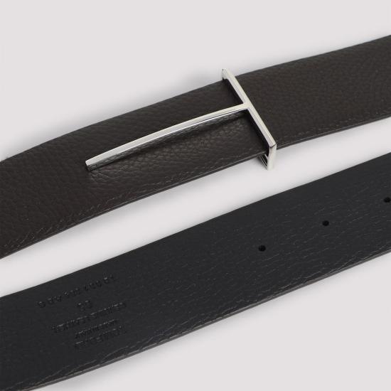  톰포드 가죽 벨트 톰 포드 송아지 가죽  브라운/블랙 - TOMFORD
