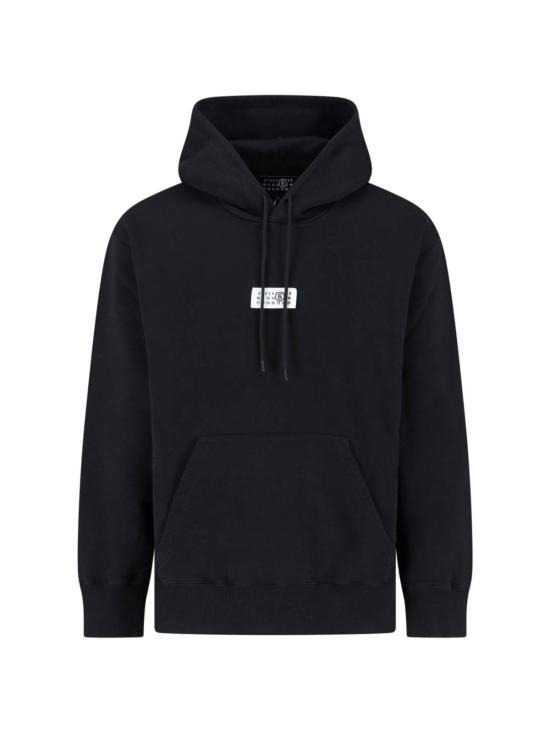  MM6 메종마르지엘라 긴팔 티셔츠 Mm6 메종 마르지엘라 로고 후드티 블랙