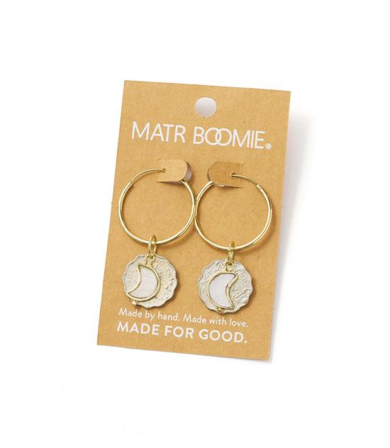  마트르 부미 이어링 Matr Boomie Sikka 코인 댕글 후프 귀걸이 - MATR BOOMIE