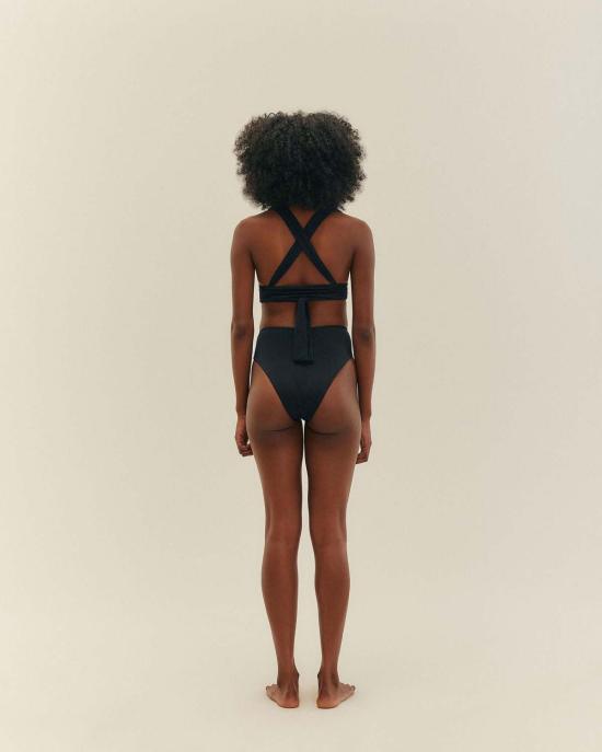  하이트 비키니 수영복 멀티웨이 홀터 비키니 탑 블랙 - HAIGHT