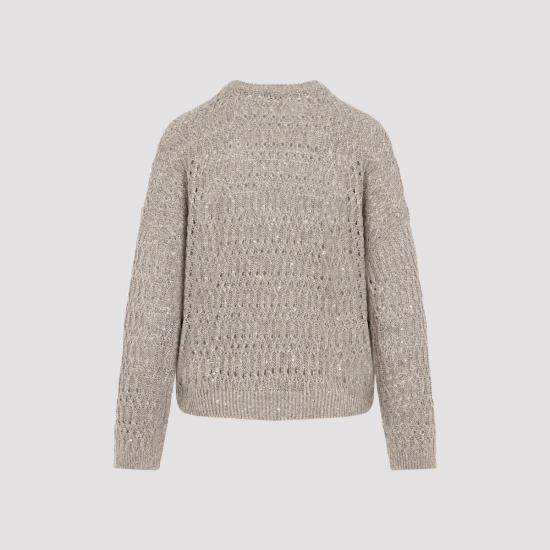  브루넬로 쿠치넬리 스웨터 Brunello Cucinelli 리넨  Fango - BRUNELLO CUCINELLI