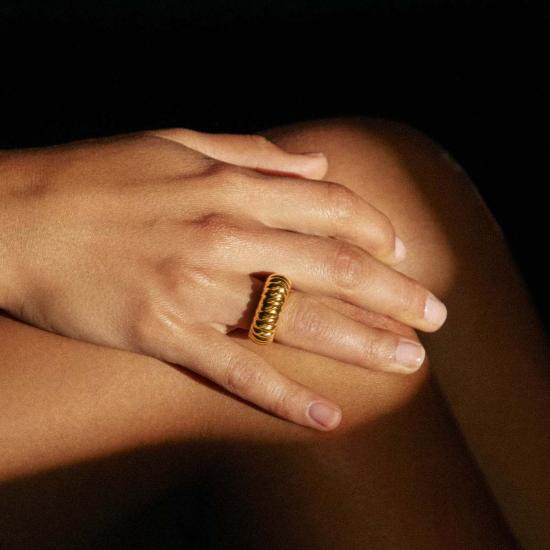  밍유왕 반지 명유왕 조개껍질  18K 금도금 - MING YU WANG