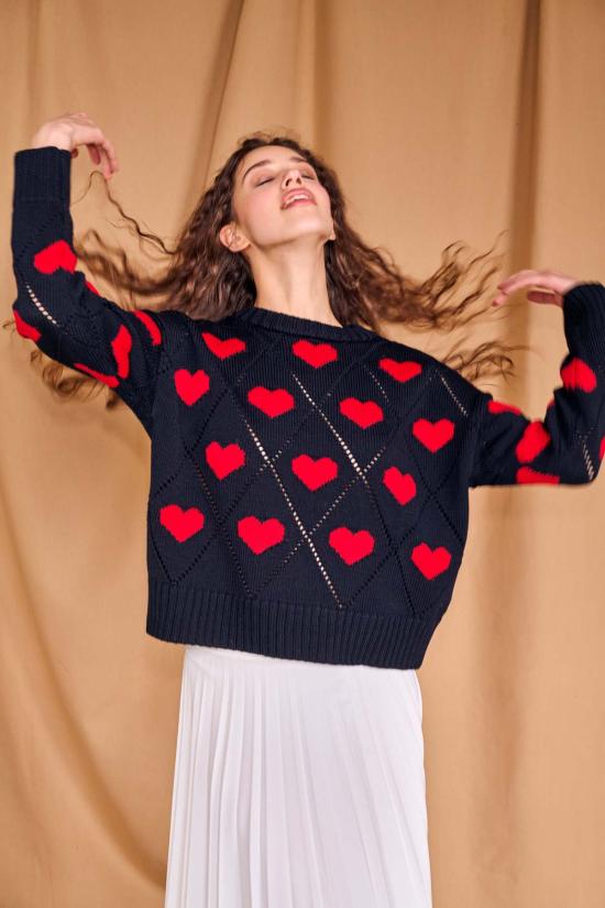  지지 니트웨어 스웨터 러브 - GIGI KNITWEAR