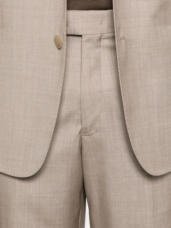  엠포리오 아르마니 수트 자켓 울 싱글 브레스트 수트 브라운 - EMPORIO ARMANI