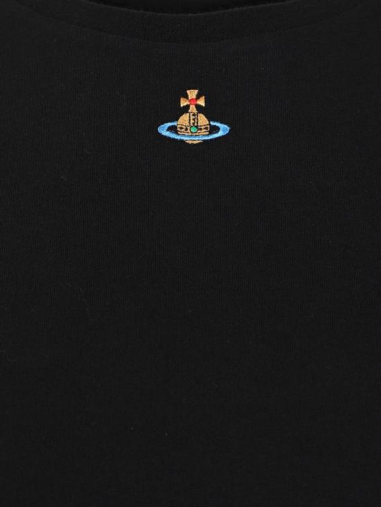  비비안웨스트우드 반팔 티셔츠 비비안 웨스트우드 클래식 오브 티셔츠 블랙 - VIVIENNE WESTWOOD