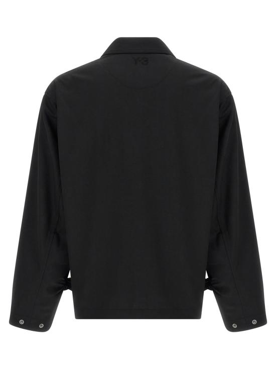  와이쓰리 자켓 Y 3 블루종 오버셔츠 블랙 - Y-3