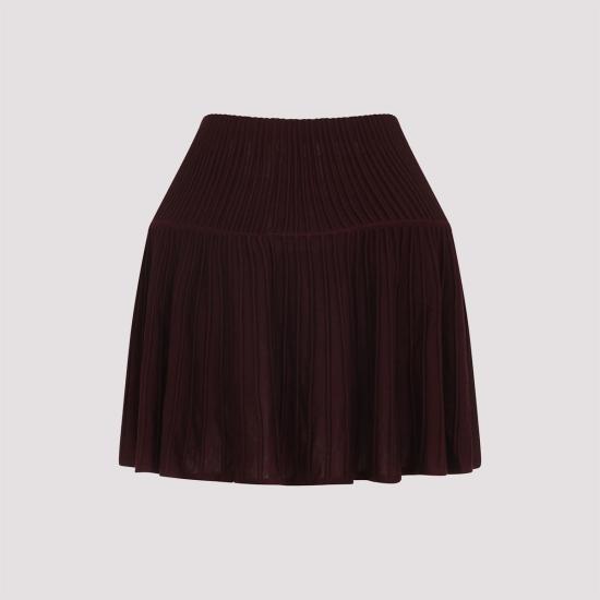  알라이아 미디 스커트 크리놀린  버건디 - ALAIA
