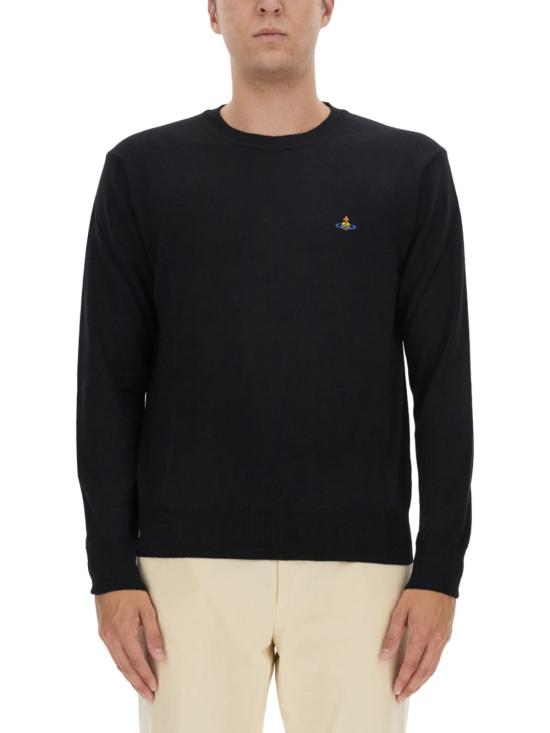  비비안웨스트우드 스웨터 비비안 웨스트우드 로고 저지  블랙