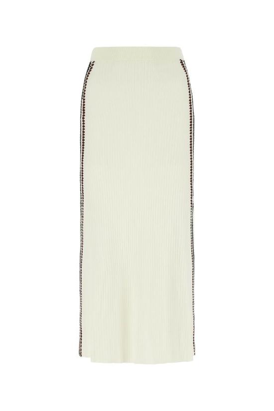  끌로에 롱 스커트 아이보리 울  아이보리