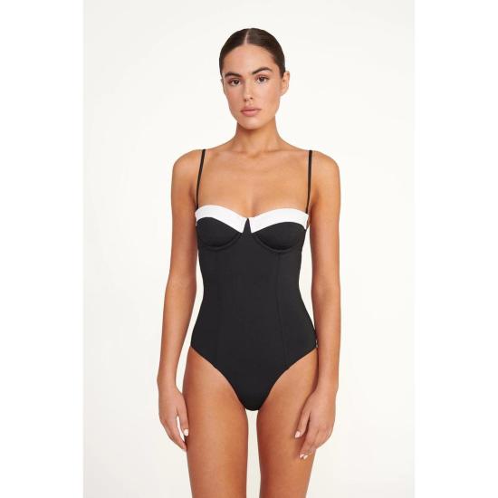  스타우드 원피스 수영복 메이브  블랙/화이트 - STAUD