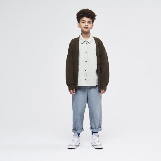  [키즈] Main Story 트레이닝 상의 아동 남녀공용 메인 스토리 버튼다운 셔츠 실버 버치 - OTHER BRANDS