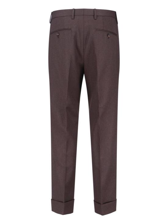  버버리 스트레이트 팬츠 테일러드 울 팬츠 브라운 - BURBERRY