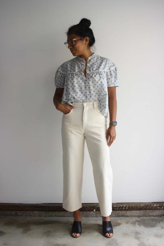  Myrtle 블라우스 머틀 애디  베이비 블루/핀도트 플로럴