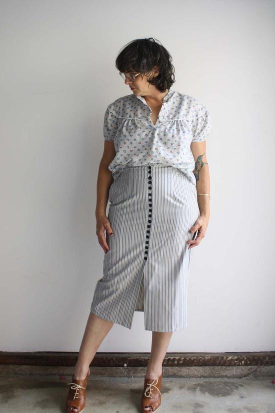  Myrtle 블라우스 머틀 애디  베이비 블루/핀도트 플로럴 - OTHER BRANDS