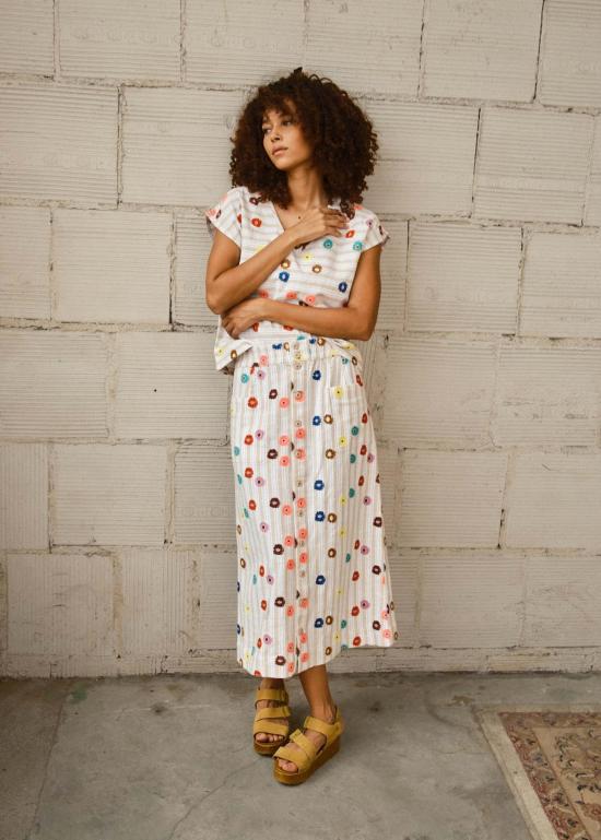  에이스 앤 지그 미디 스커트 에이스 & 지그 루스 스커트