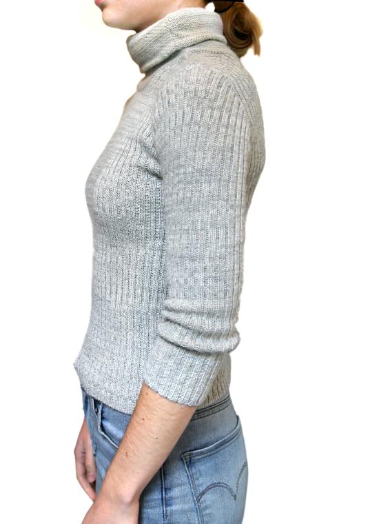  été noir 터틀넥 에테 느와르 리브드 라이트웨이트  헤더드 그레이 - OTHER BRANDS